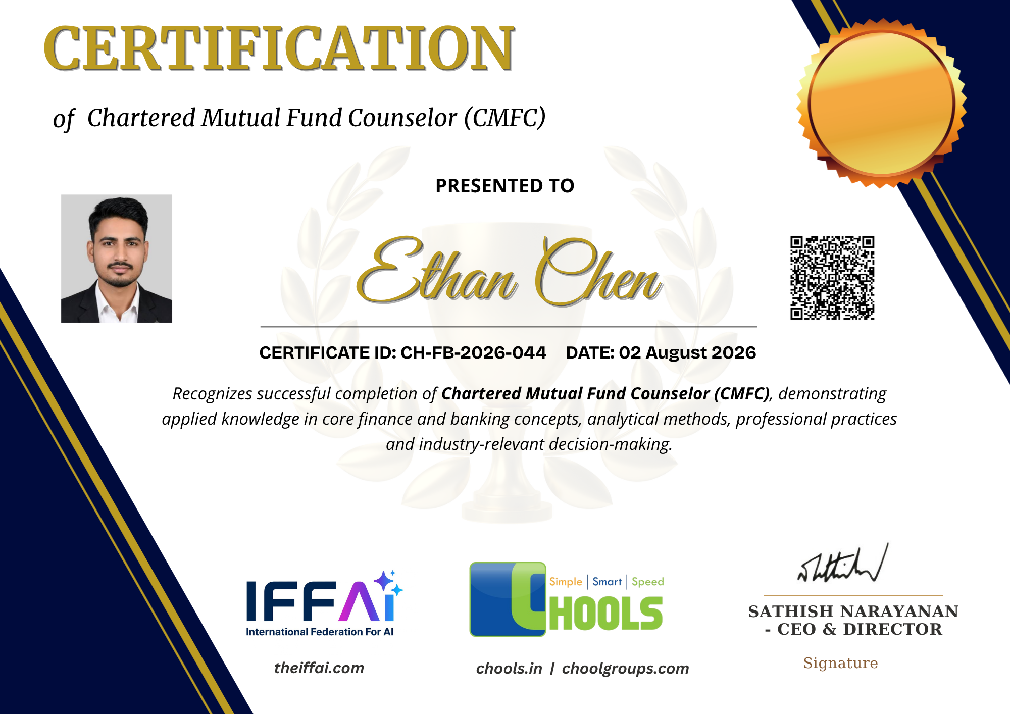 Chartered Mutual Fund Counselor (CMFC) Certificate